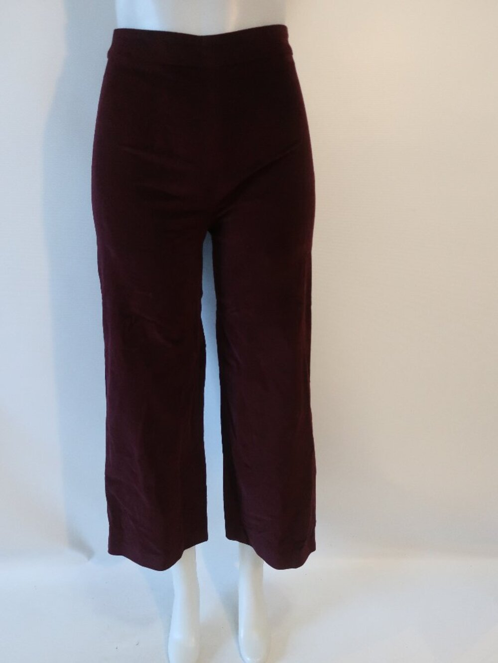 Womens Frame (Item- 60) Wine WF24WPA001 Wide Leg Flat Front Velvet Pants XS